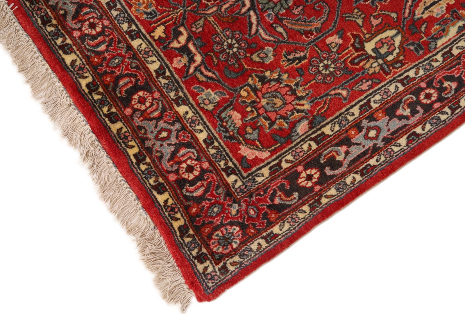 perserteppich-210-x-111-cm-wolle-handgeknuepft-rot-orange-8 Handgeknüpfter Bijar Perserteppich 210 × 111 cm