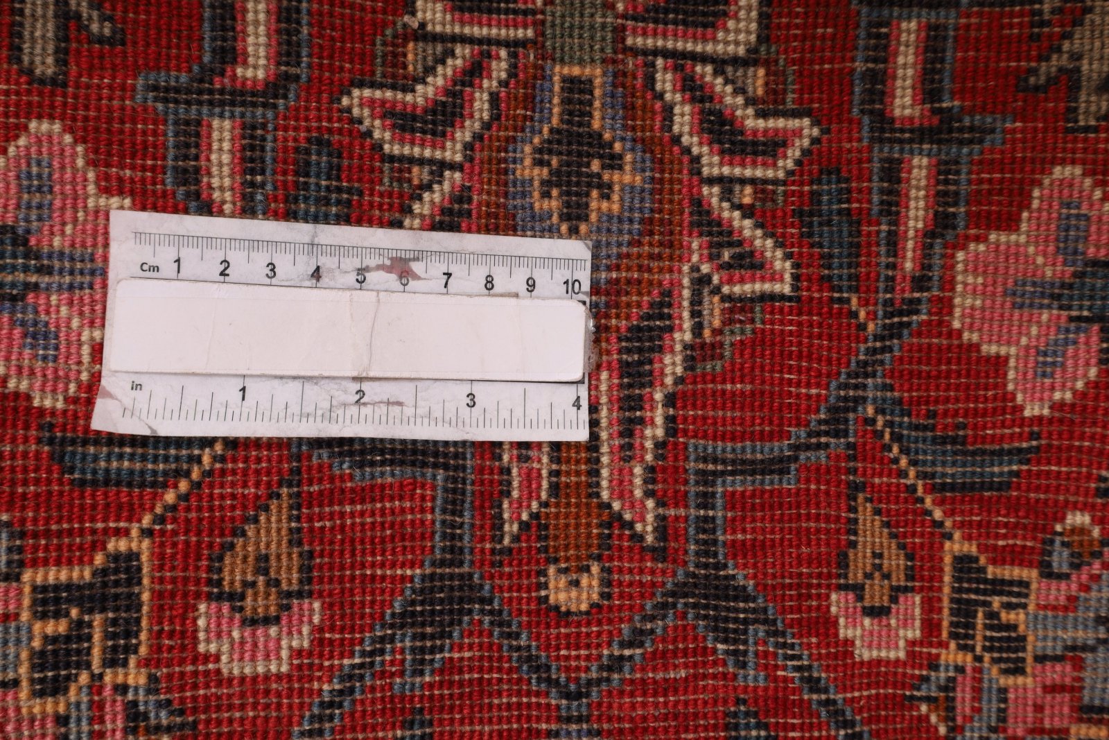 perserteppich-210-x-111-cm-wolle-handgeknuepft-rot-orange-9 Handgeknüpfter Bijar Perserteppich 210 × 111 cm