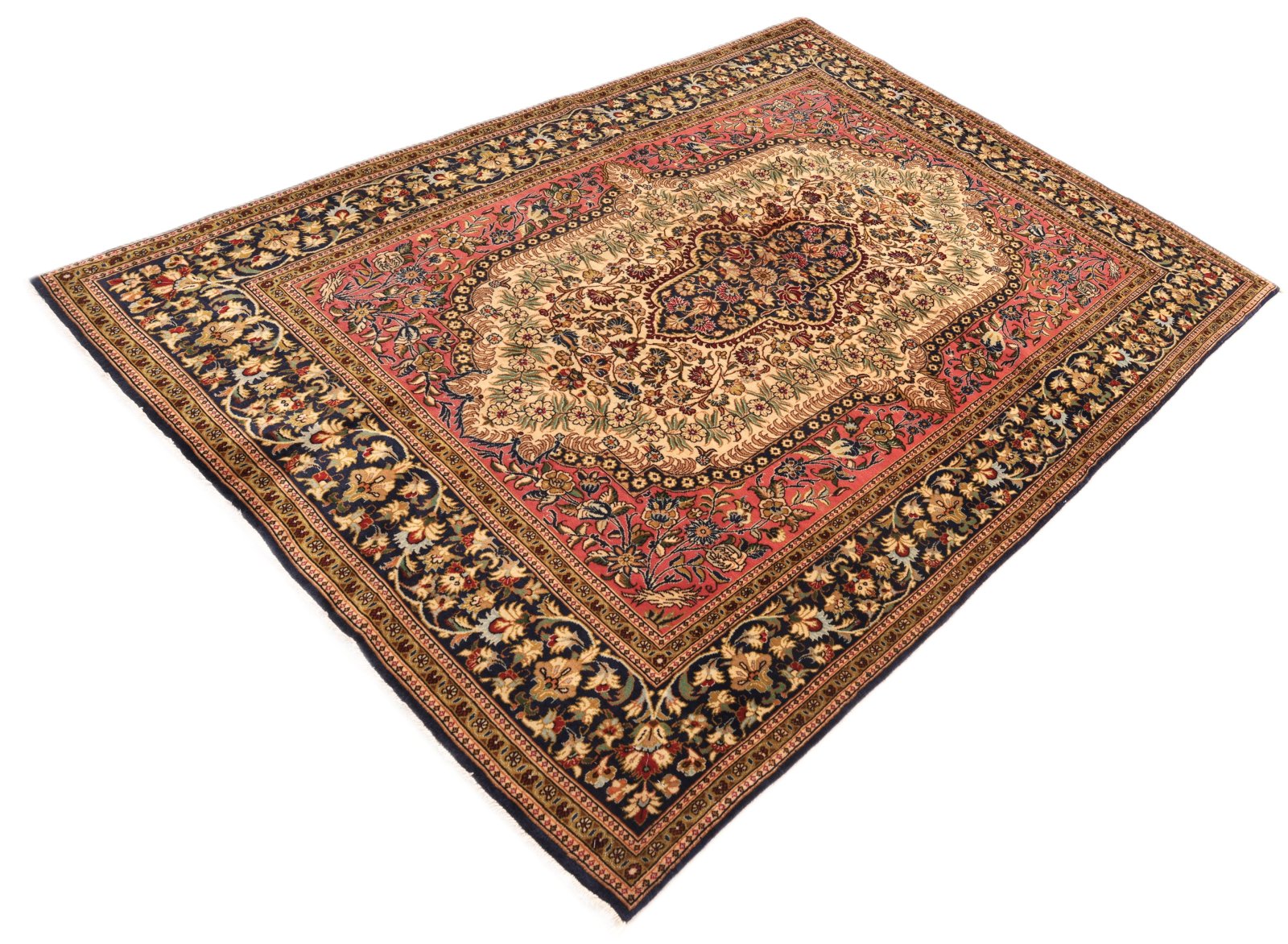 Ghom Perserteppich aus Iran, 200 × 140 cm