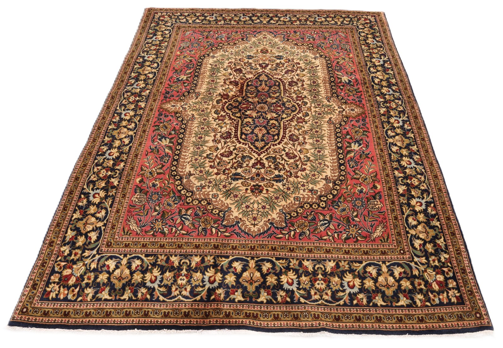 Ghom Perserteppich aus Iran, 200 × 140 cm