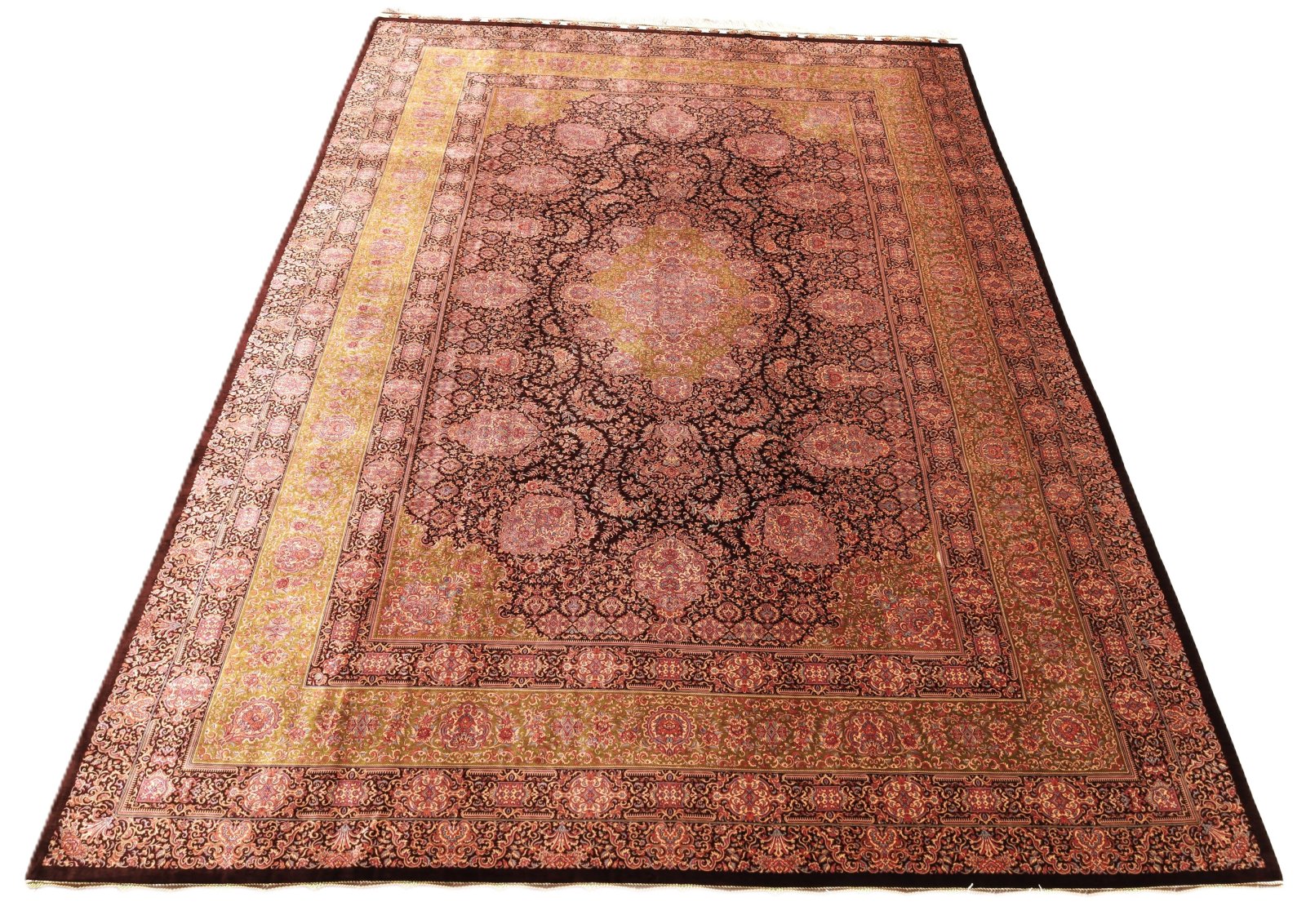 Handgeknüpfter Ghom Perserteppich 300 × 207 cm