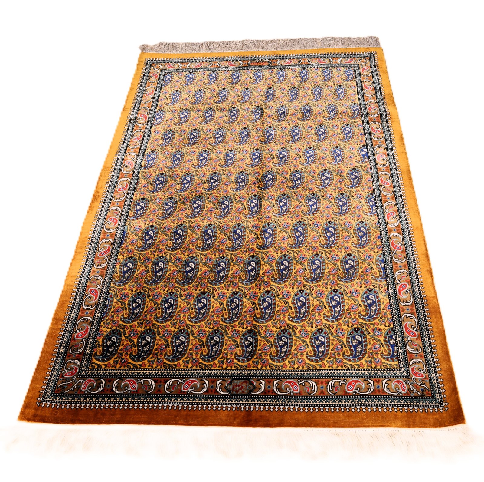 Ghom Perserteppich aus Iran, 117 × 80 cm