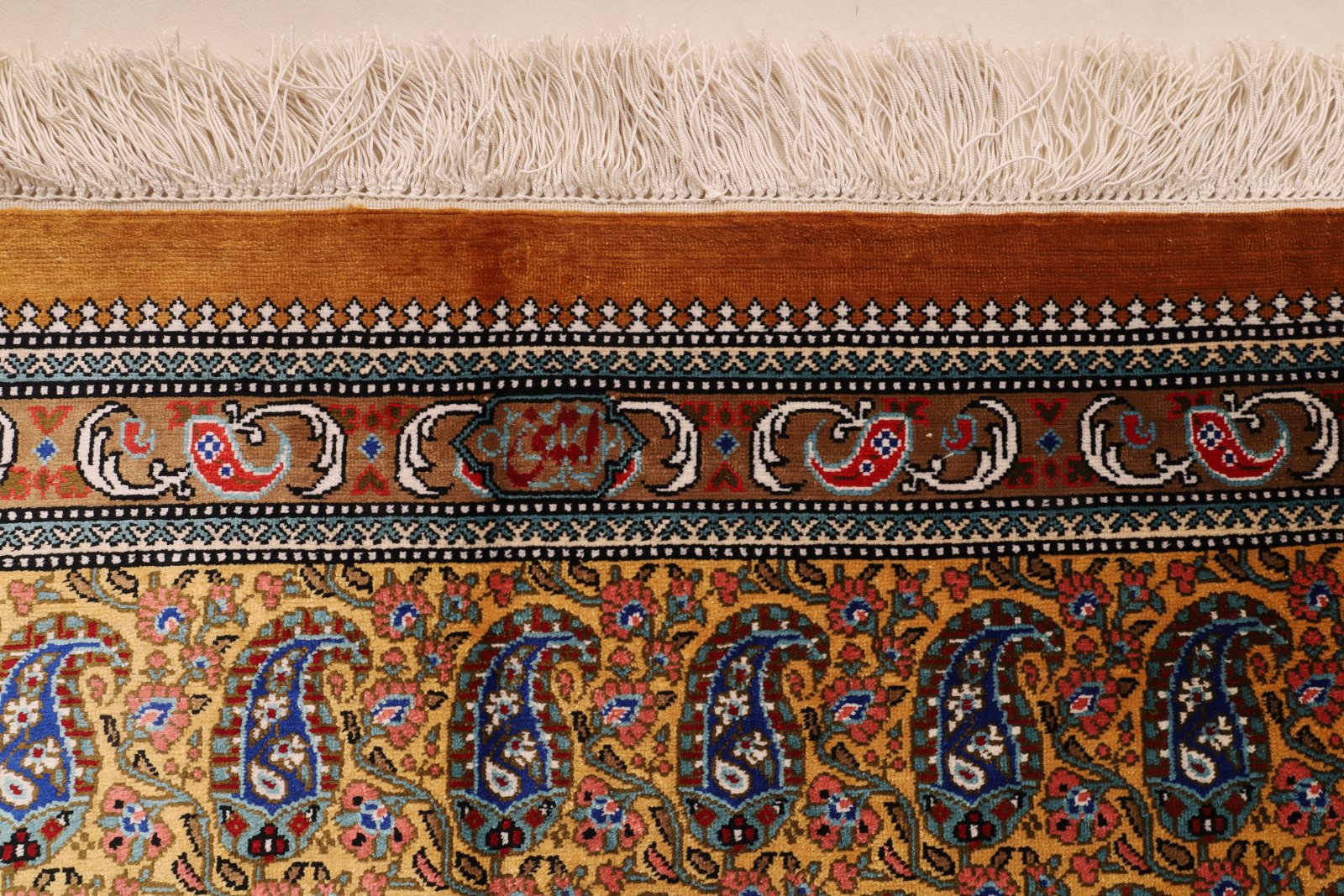 Ghom Perserteppich aus Iran, 117 × 80 cm