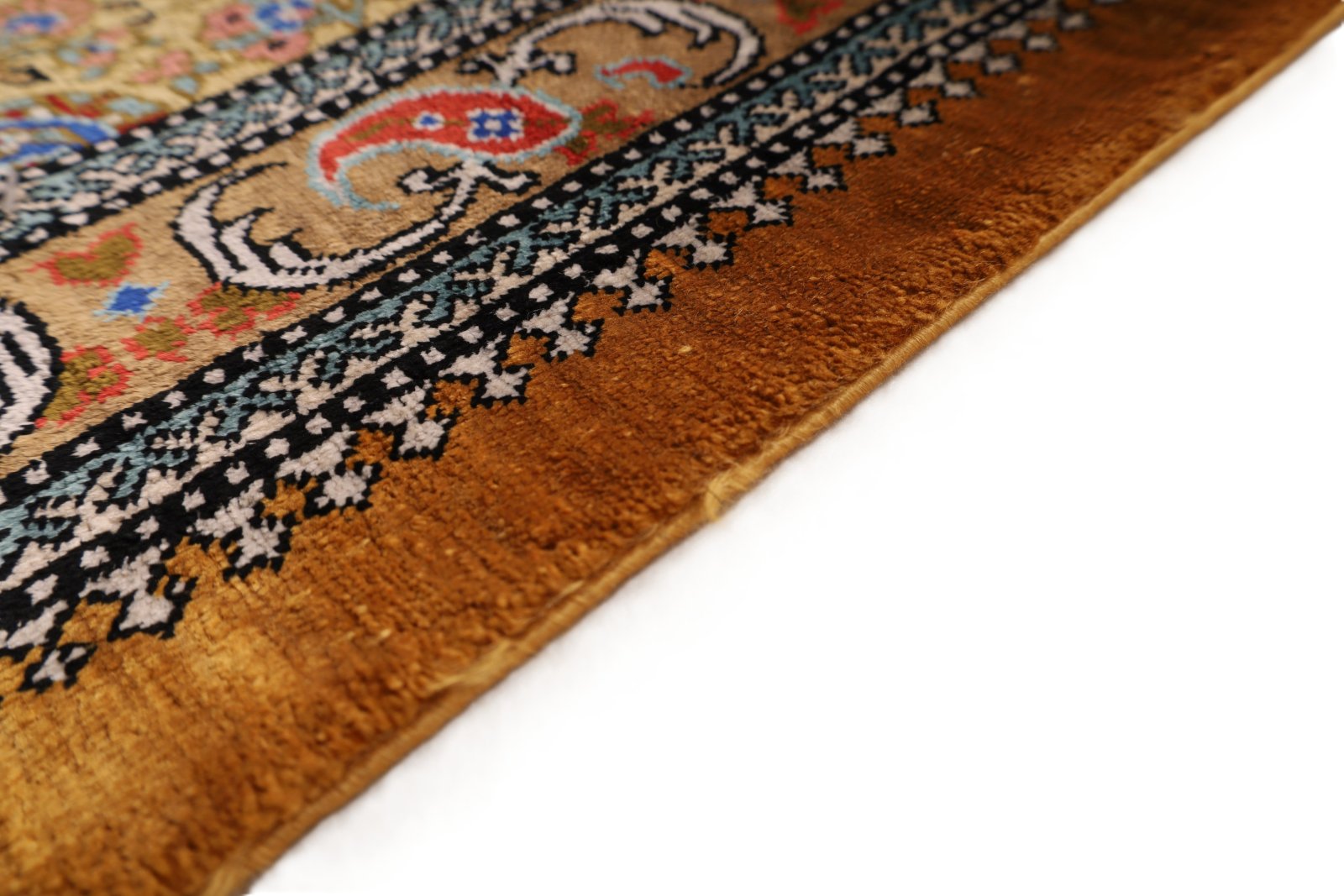 Ghom Perserteppich aus Iran, 117 × 80 cm