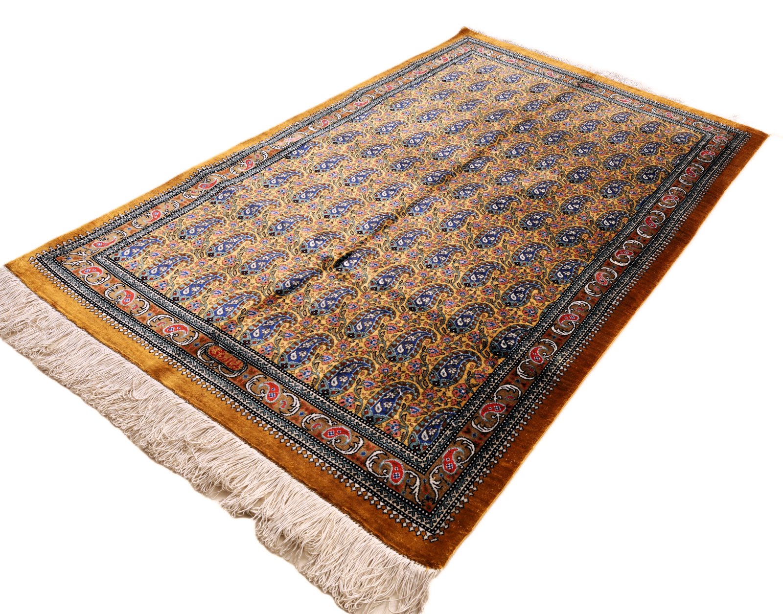 Ghom Perserteppich aus Iran, 117 × 80 cm