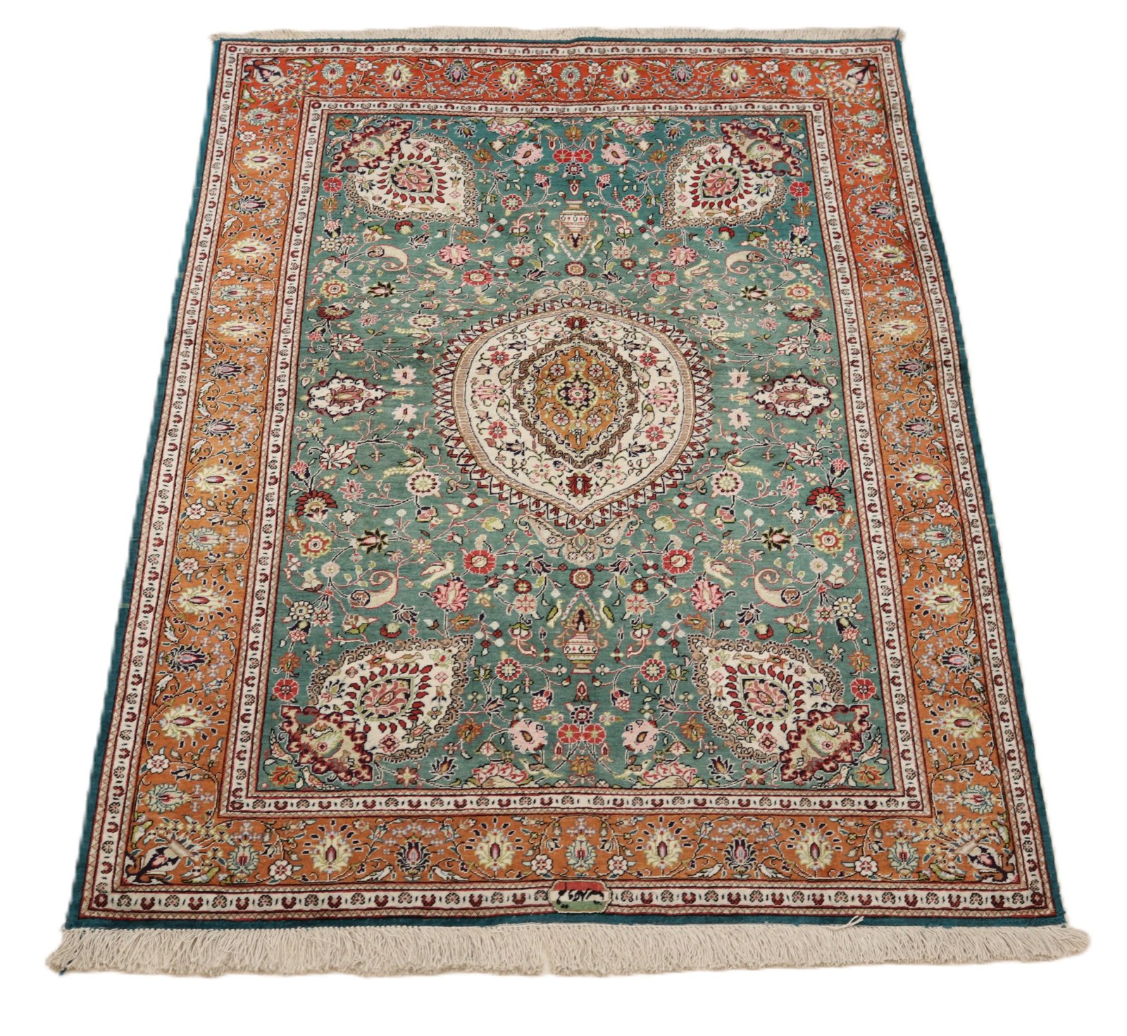 Handgeknüpfter Ghom Perserteppich 151 × 102 cm