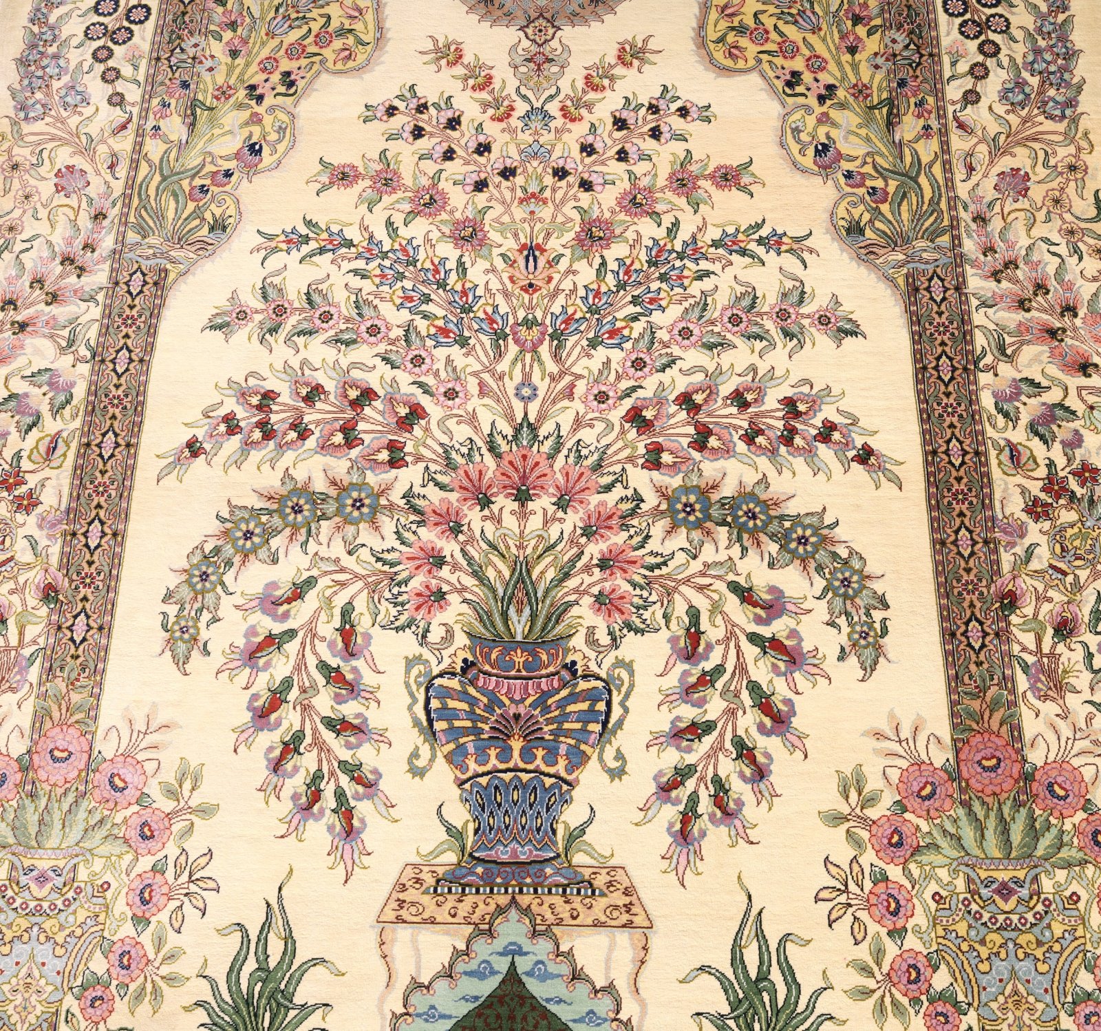 Ghom Perserteppich aus Iran, 157 × 101 cm