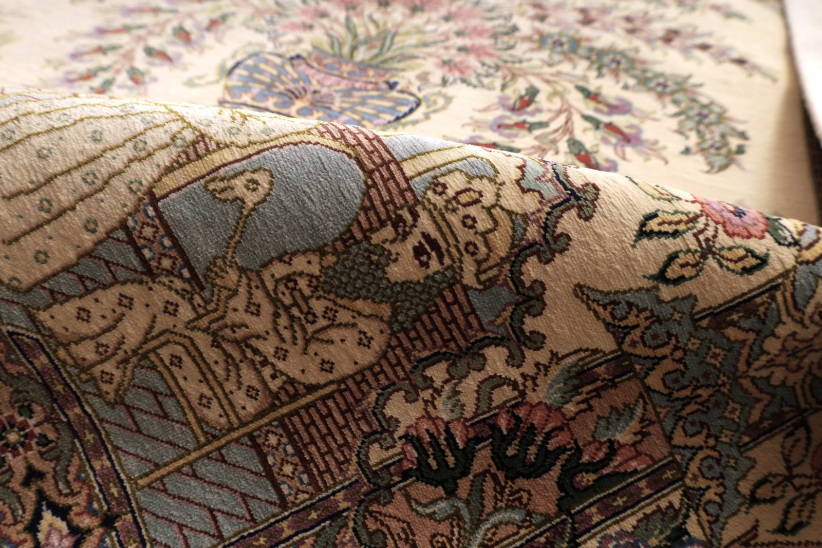 Ghom Perserteppich aus Iran, 157 × 101 cm