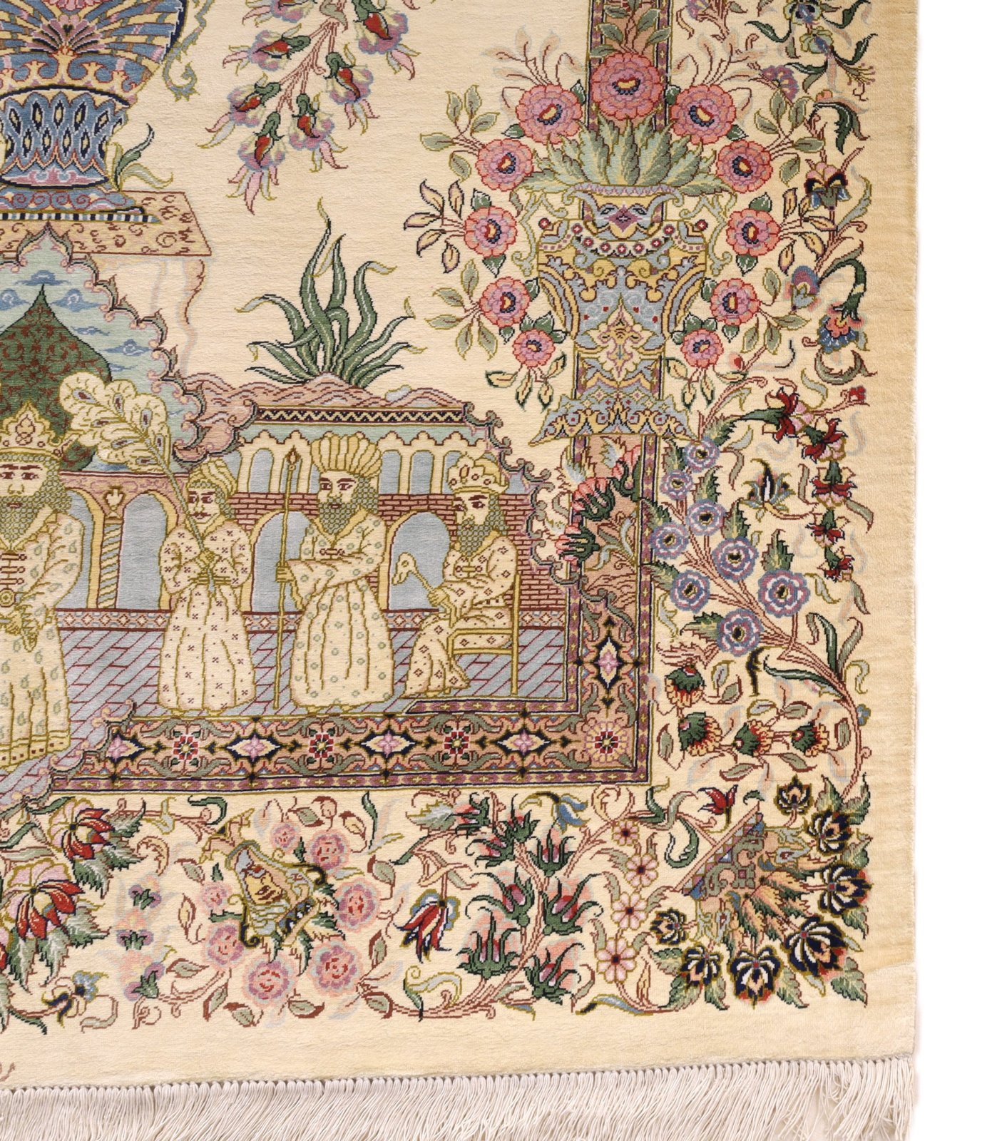 Ghom Perserteppich aus Iran, 157 × 101 cm