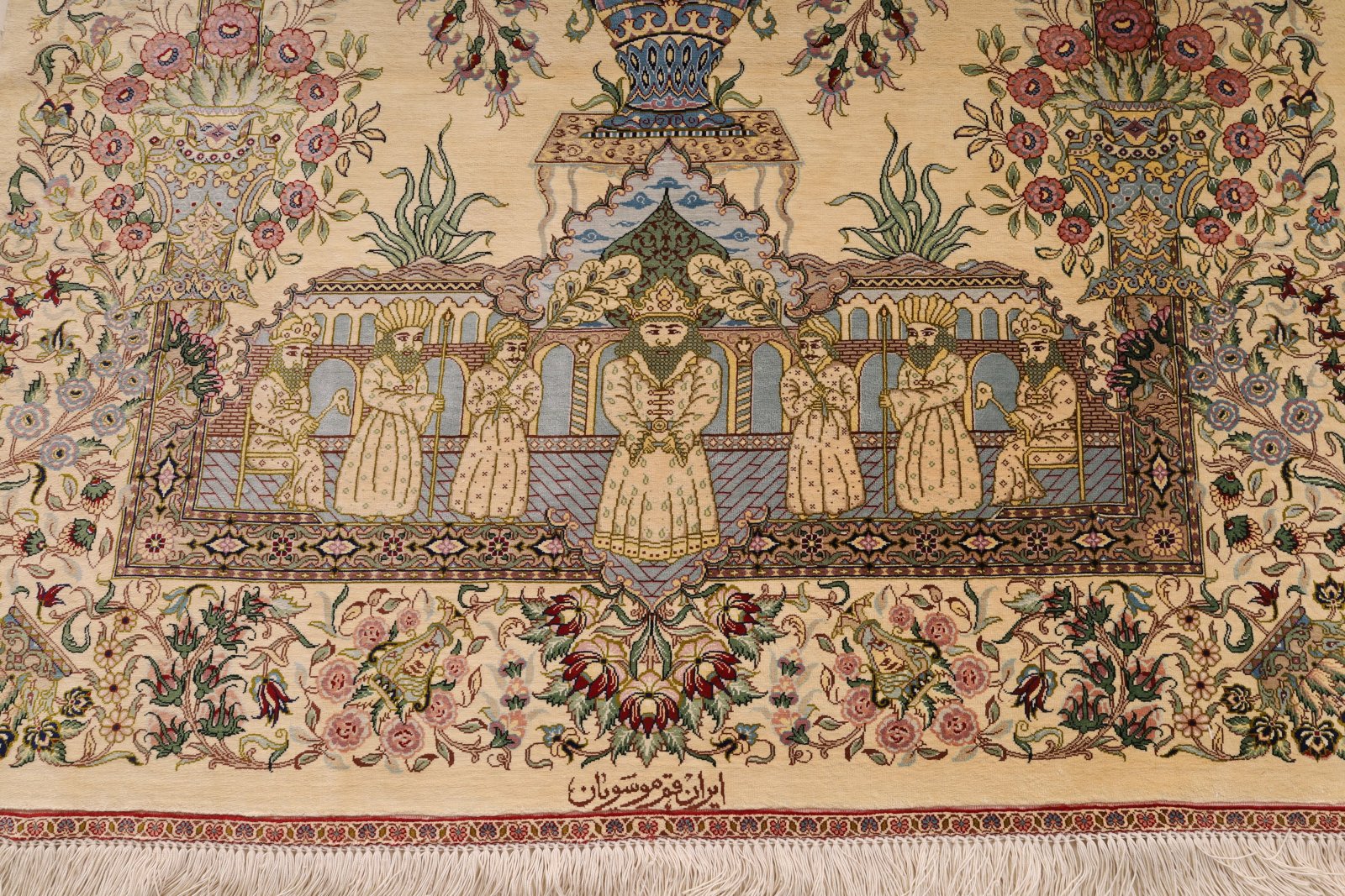 Ghom Perserteppich aus Iran, 157 × 101 cm