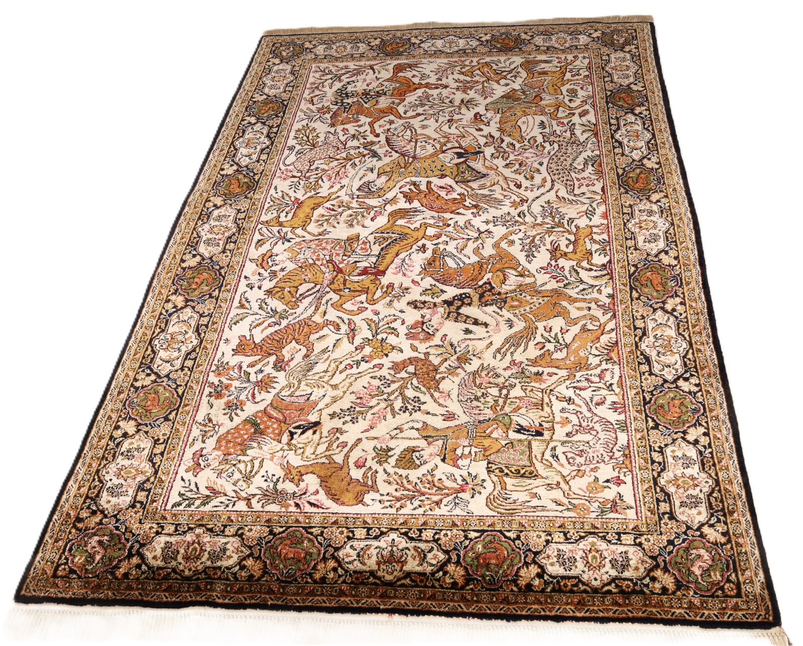 Ghom Perserteppich aus Iran, 160 × 106 cm