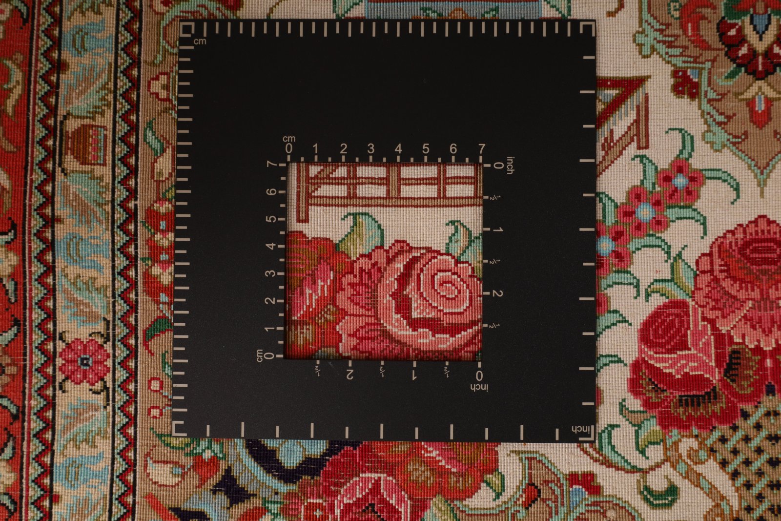 Handgeknüpfter Ghom Perserteppich, 123 × 78 cm, Seide
