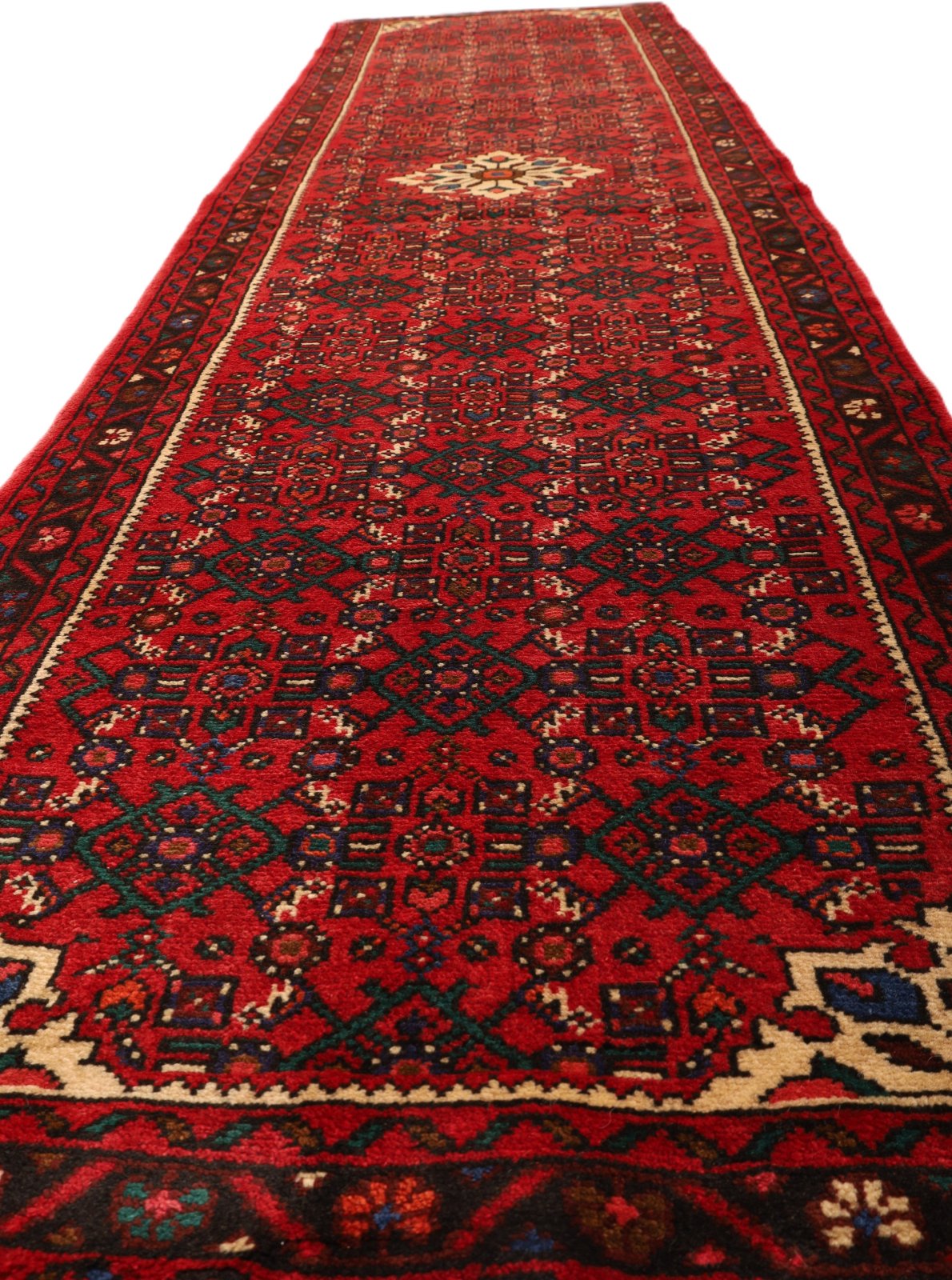 Handgeknüpfter Hamadan Perserteppich 287 × 87 cm