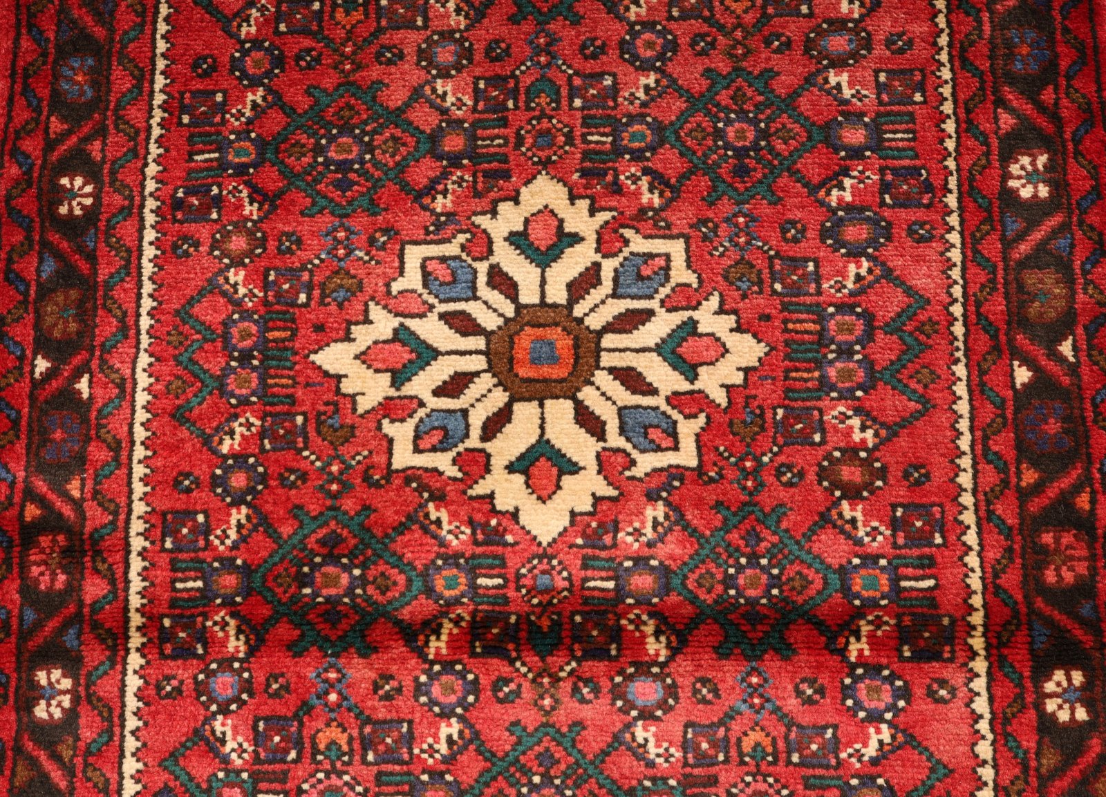 Handgeknüpfter Hamadan Perserteppich 287 × 87 cm