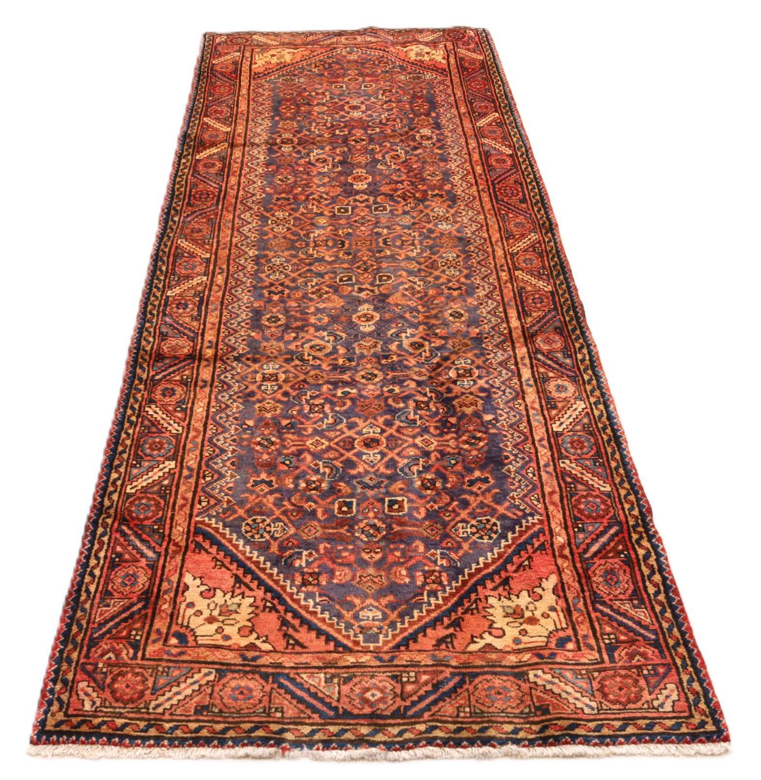 Handgeknüpfter Hamadan Perserteppich 325 × 113 cm