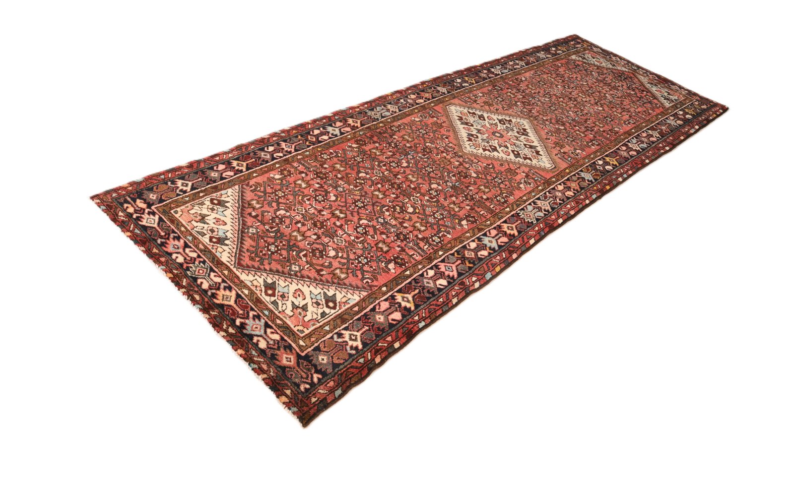 Hamadan Perserteppich 320 × 111 cm aus Wolle, handgeknüpft