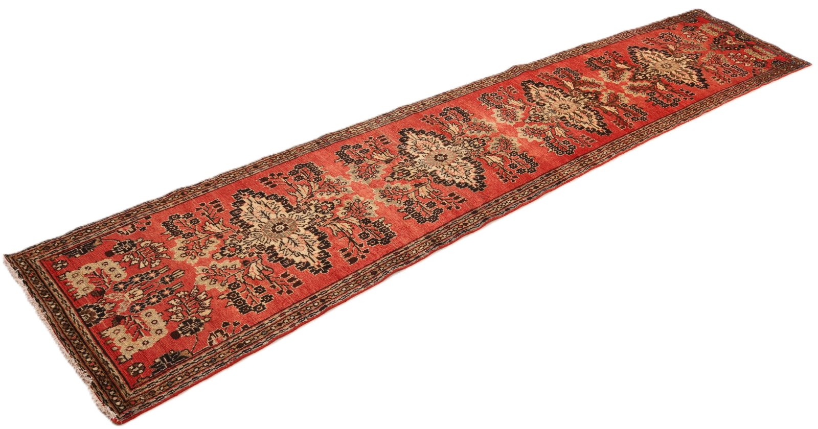 Hamadan Perserteppich 419 × 85 cm aus Wolle, handgeknüpft