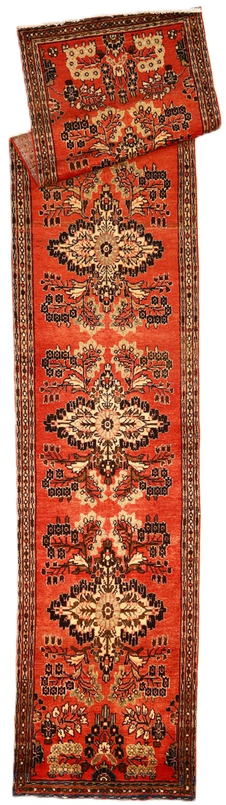Hamadan Perserteppich 419 × 85 cm aus Wolle, handgeknüpft