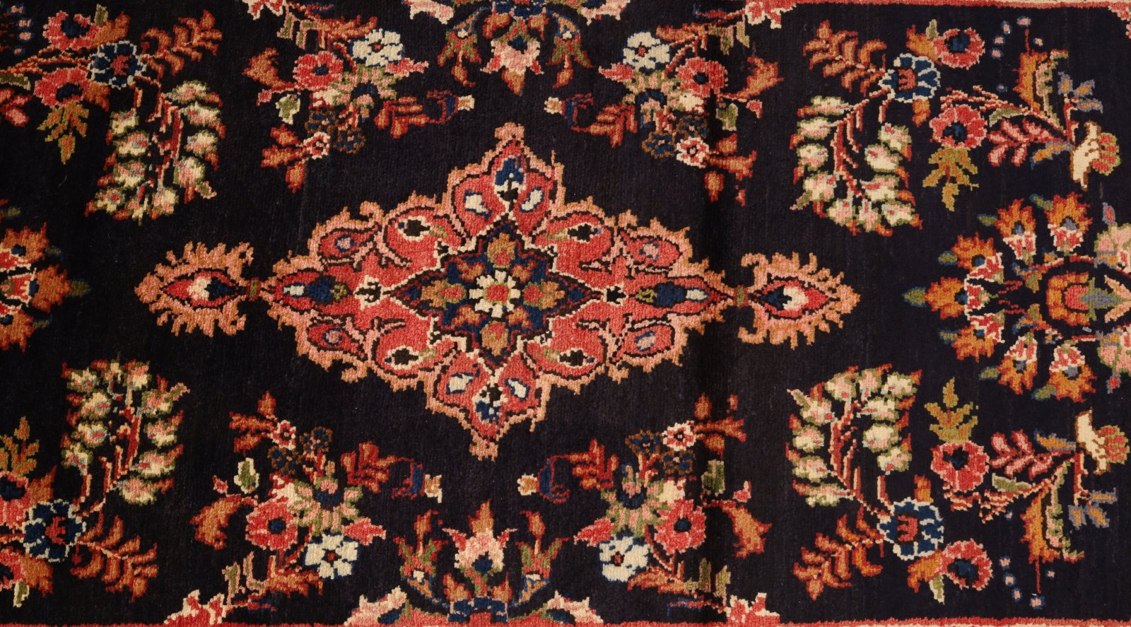 Handgeknüpfter Hamadan Perserteppich, 335 × 100 cm, Wolle