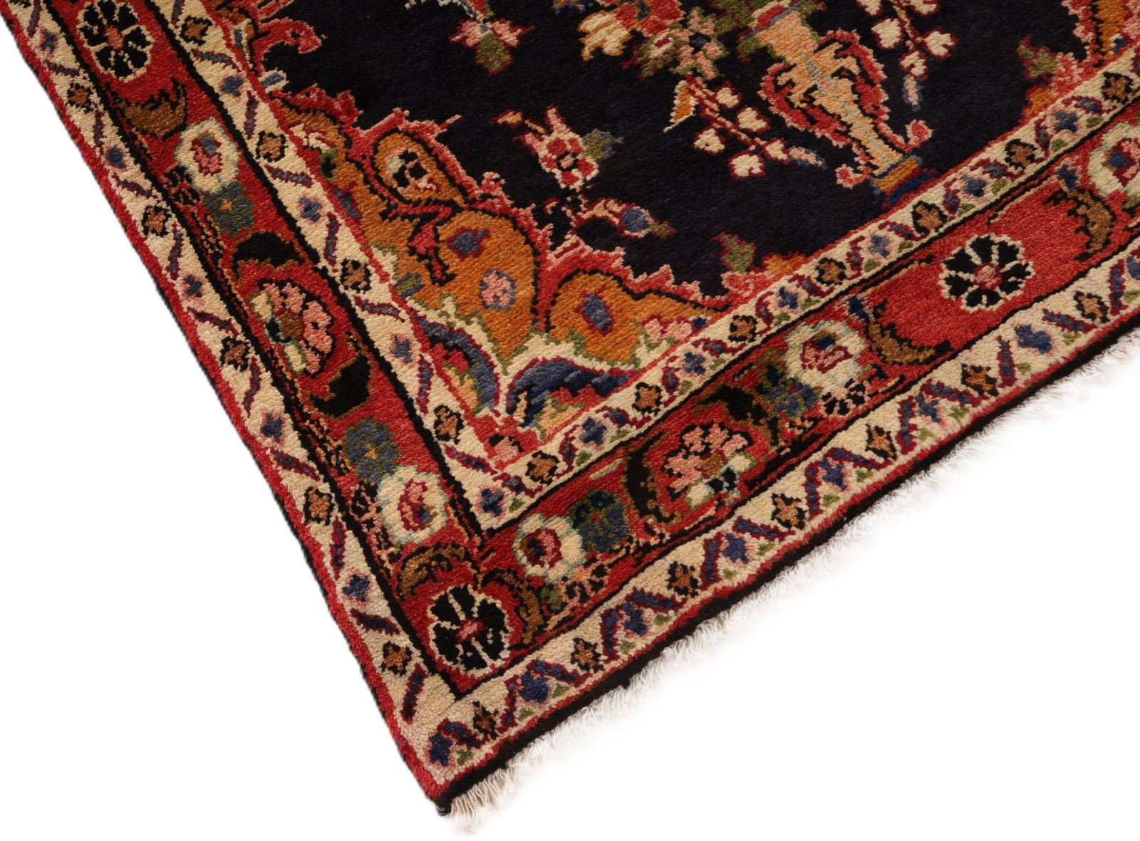 Handgeknüpfter Hamadan Perserteppich, 335 × 100 cm, Wolle