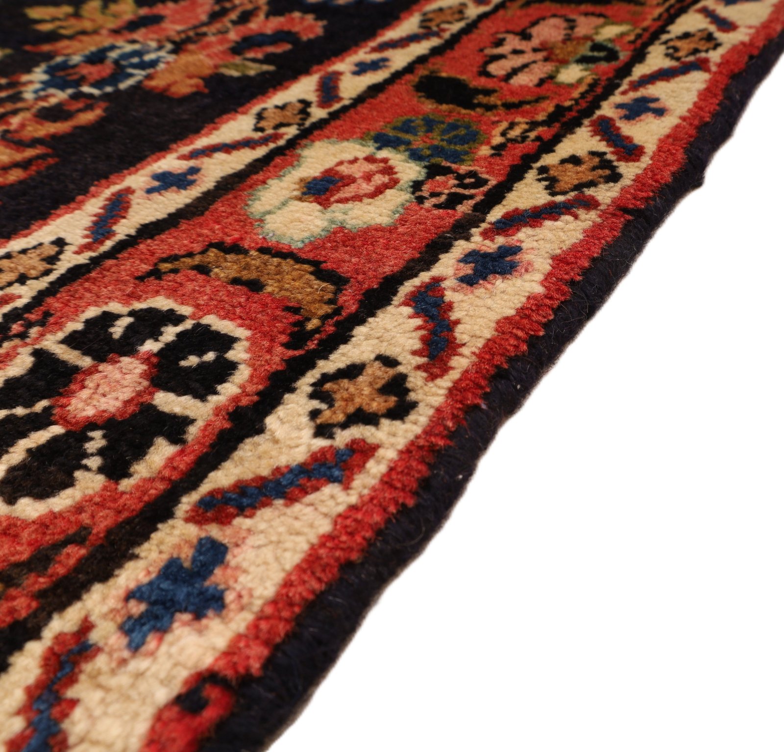 Handgeknüpfter Hamadan Perserteppich, 335 × 100 cm, Wolle