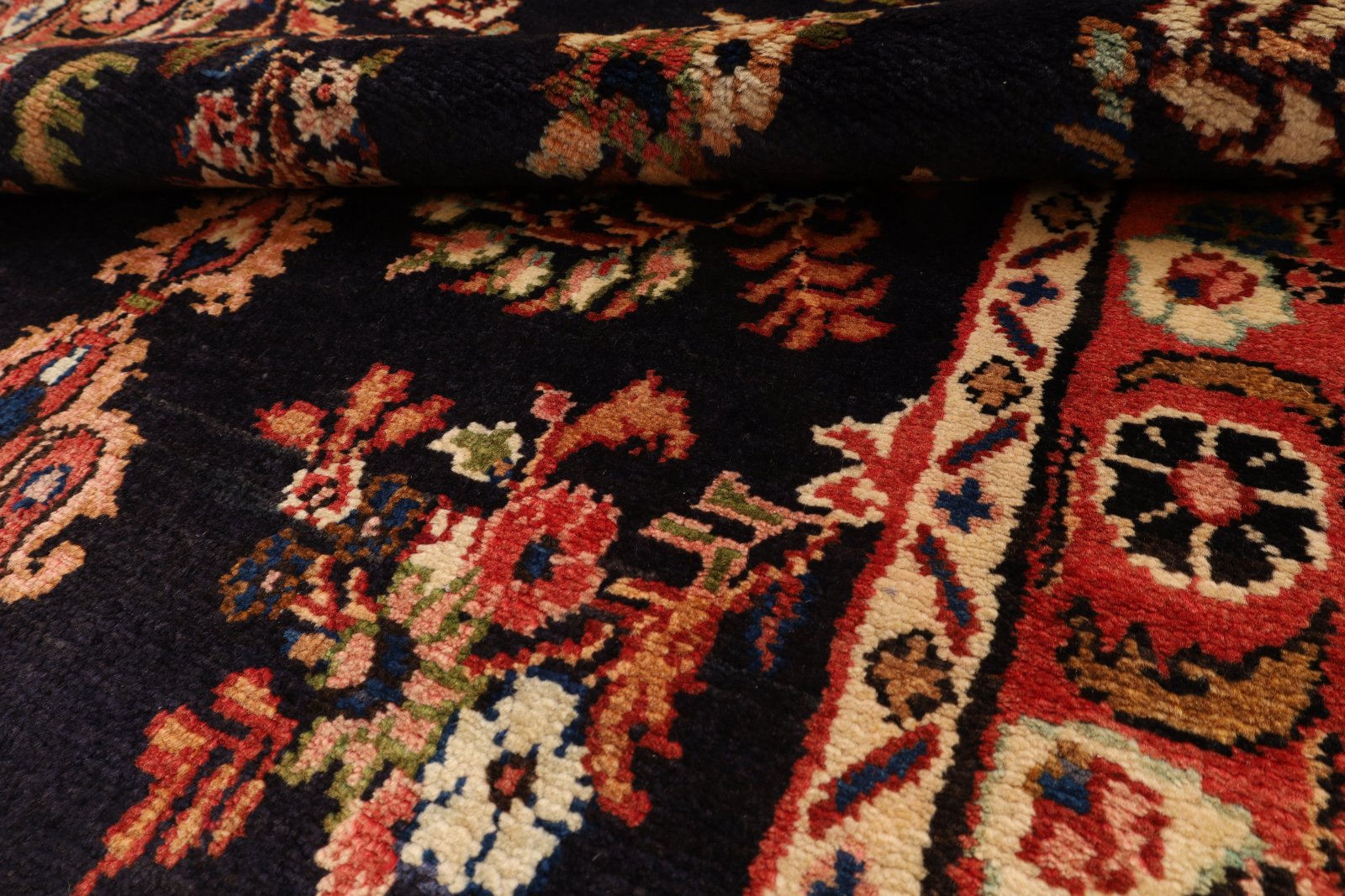 Handgeknüpfter Hamadan Perserteppich, 335 × 100 cm, Wolle