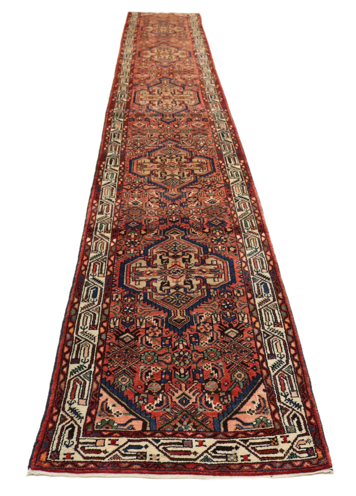 Hamadan Perserteppich 520 × 83 cm aus Wolle, handgeknüpft