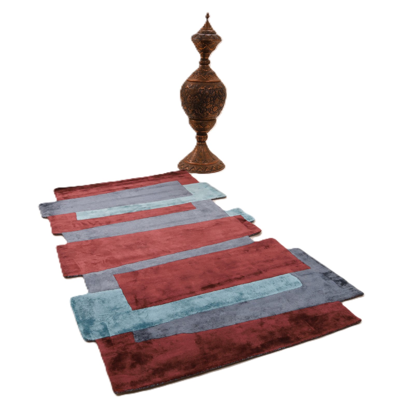 Orientteppich 245 × 150 cm aus Wolle, handgeknüpft