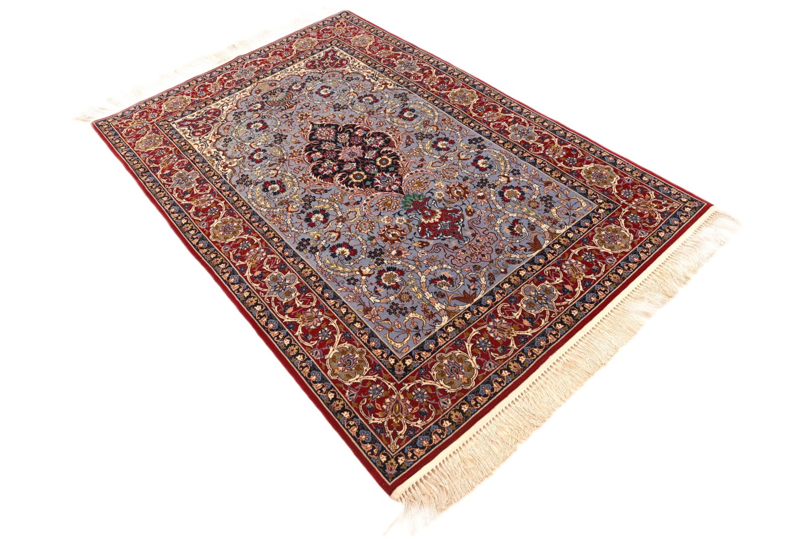 Isfahan Perserteppich aus Iran, 170 × 109 cm
