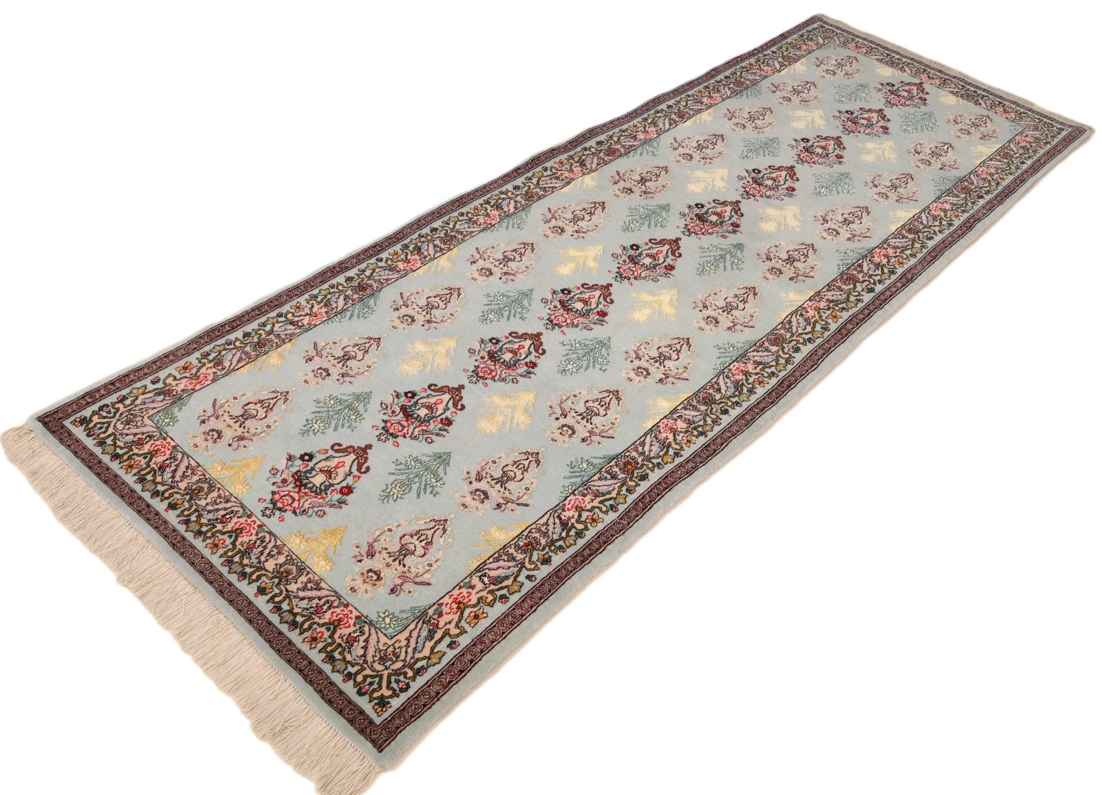 perserteppich-isfahan-224-x-78-cm-wolle-seide-handgeknuepft-laeufer-7 Handgeknüpfter Isfahan Perserteppich, 224 × 78 cm, Wolle & Seide