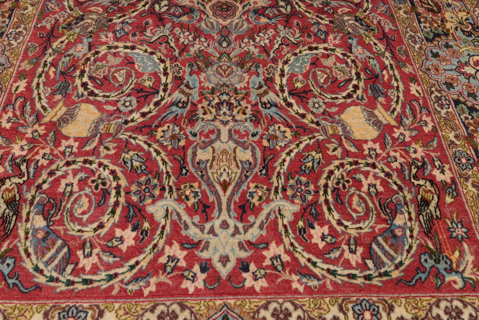 Handgeknüpfter Isfahan Perserteppich, 175 × 102 cm, Wolle & Seide