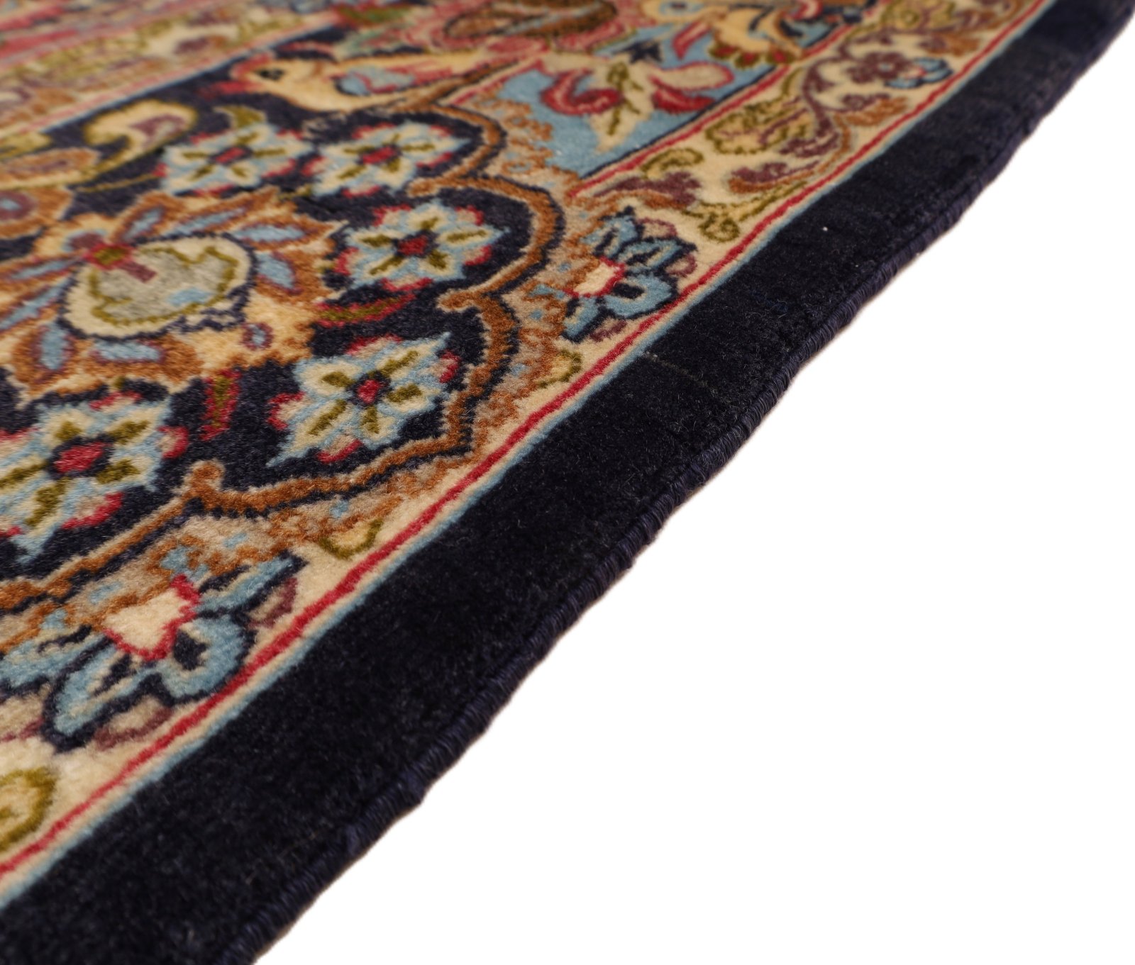 Handgeknüpfter Isfahan Perserteppich, 175 × 102 cm, Wolle & Seide
