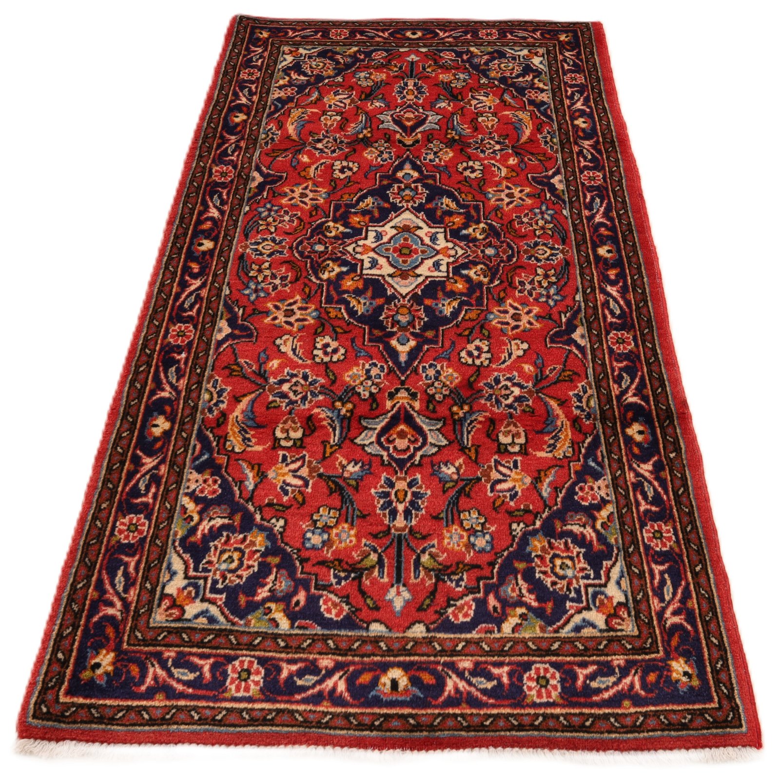 Kashan Perserteppich 148 × 79 cm aus Wolle, handgeknüpft