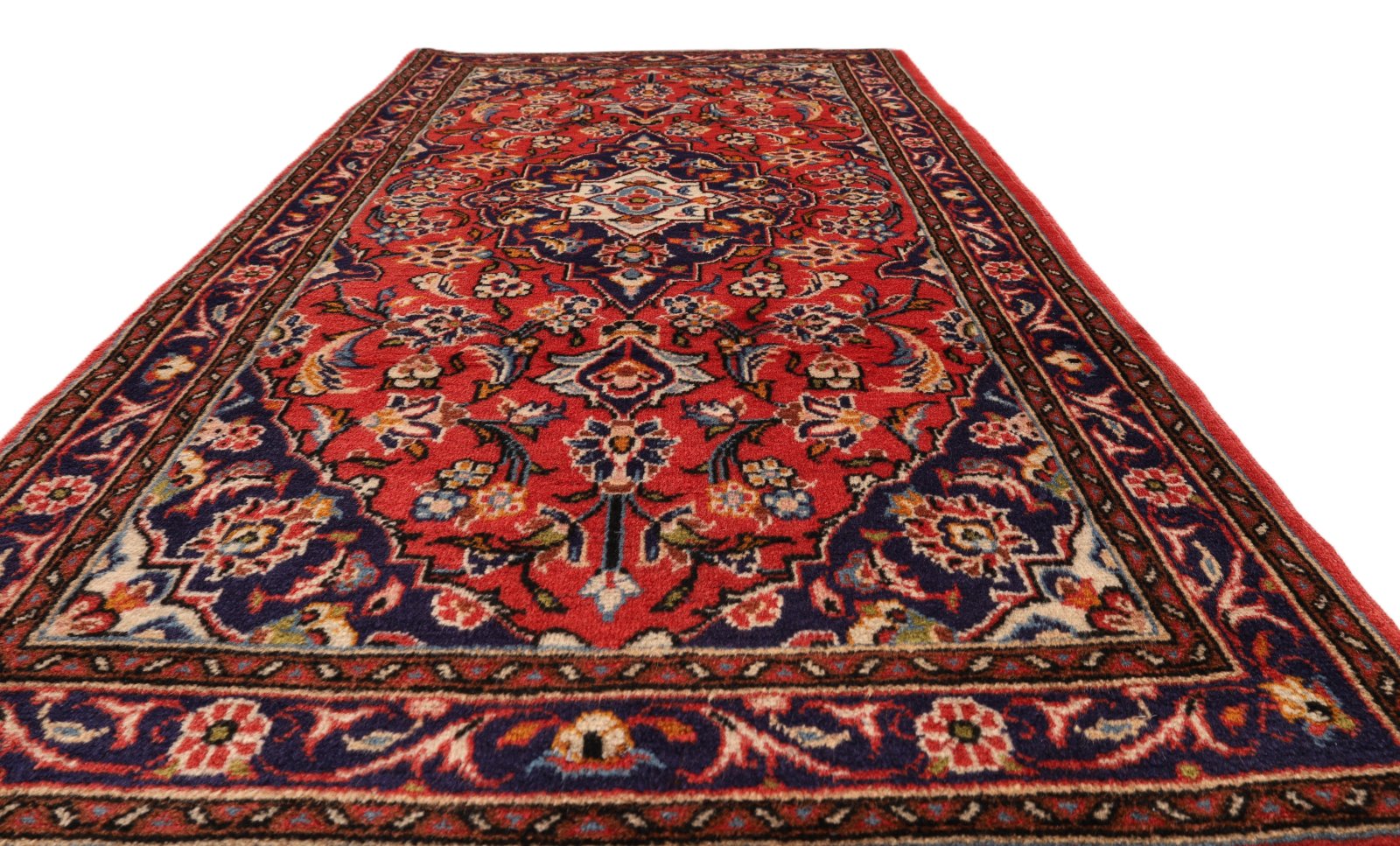 Kashan Perserteppich 148 × 79 cm aus Wolle, handgeknüpft