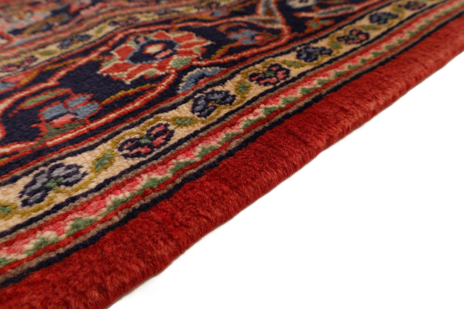 Handgeknüpfter Kashan Perserteppich, 164 × 106 cm, Wolle
