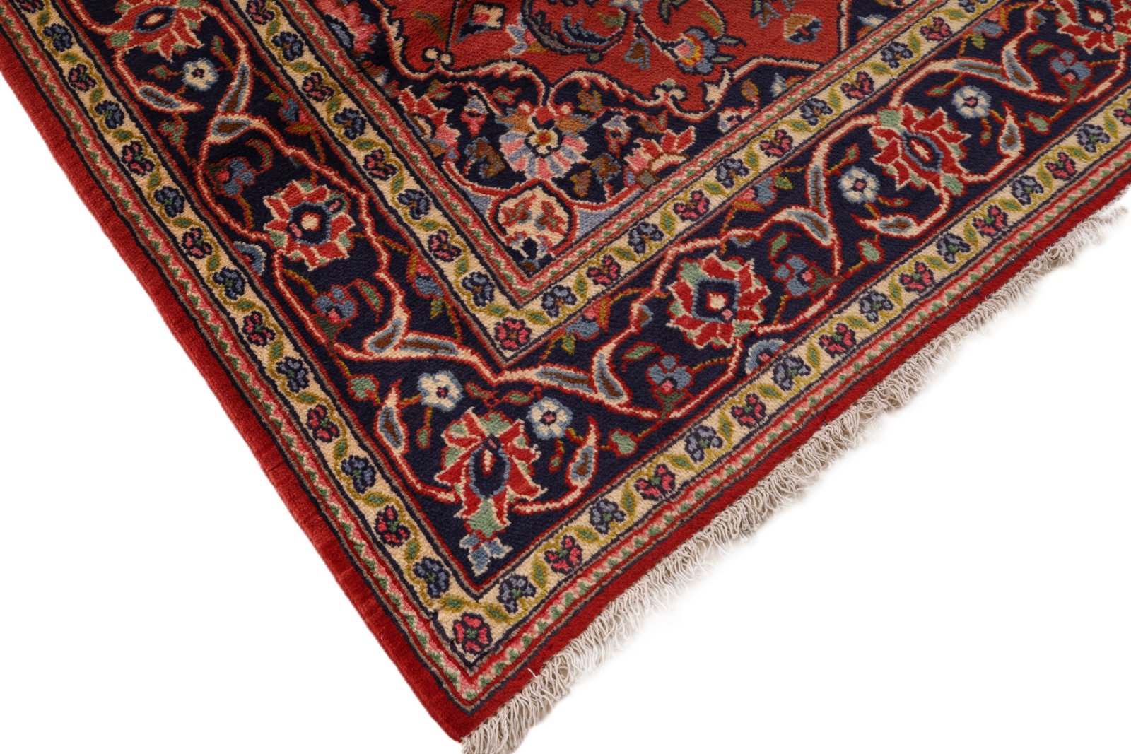 Handgeknüpfter Kashan Perserteppich, 164 × 106 cm, Wolle