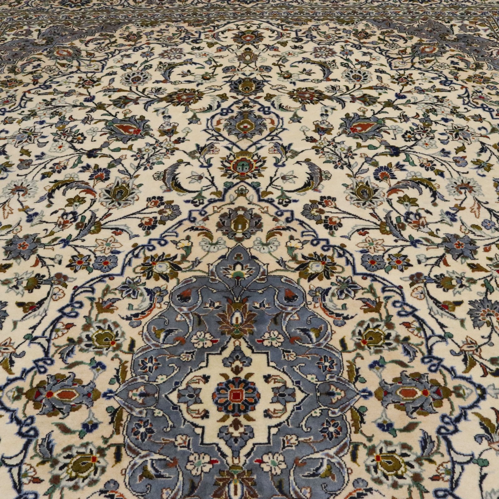 Handgeknüpfter Kashan Perserteppich, 436 × 295 cm, Wolle