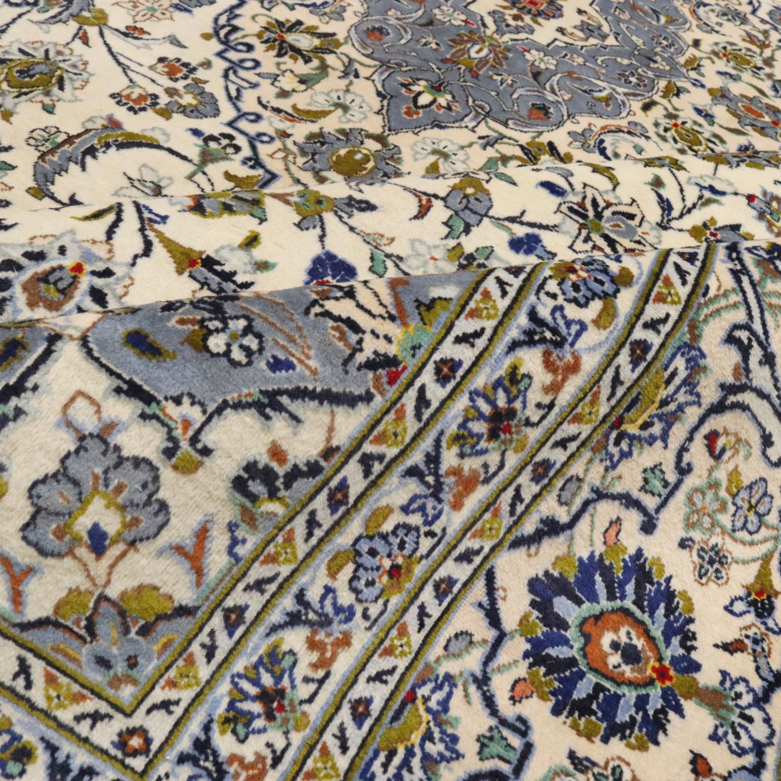 Handgeknüpfter Kashan Perserteppich, 436 × 295 cm, Wolle