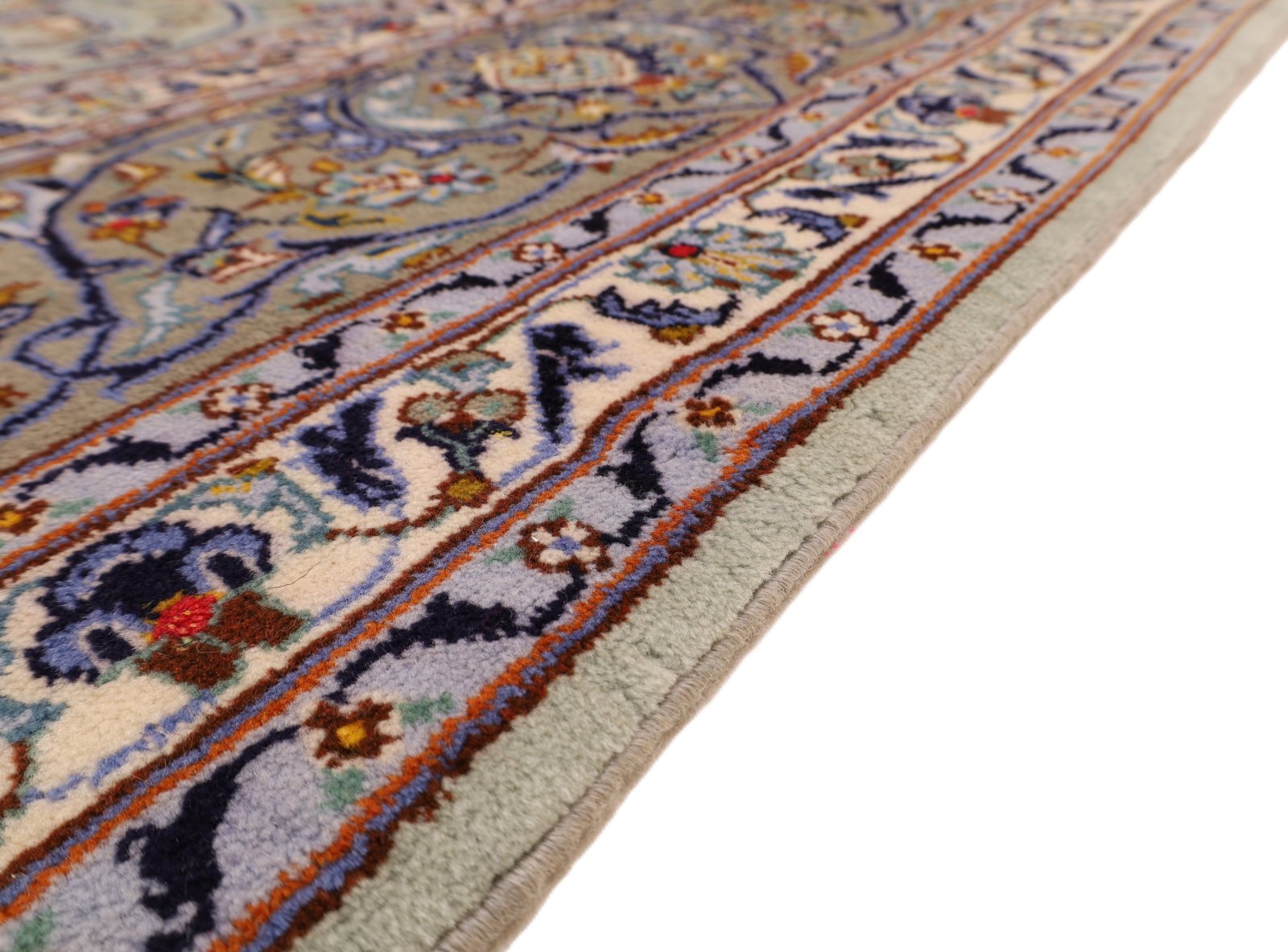 Kashan Perserteppich 420 × 298 cm aus Wolle, handgeknüpft