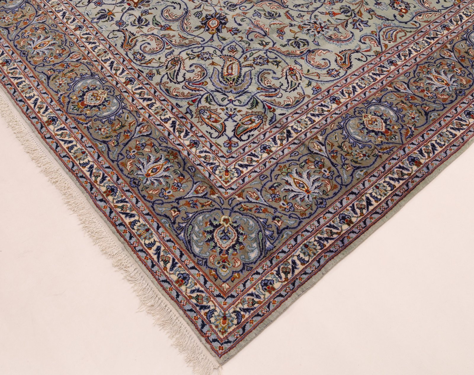 Kashan Perserteppich 420 × 298 cm aus Wolle, handgeknüpft
