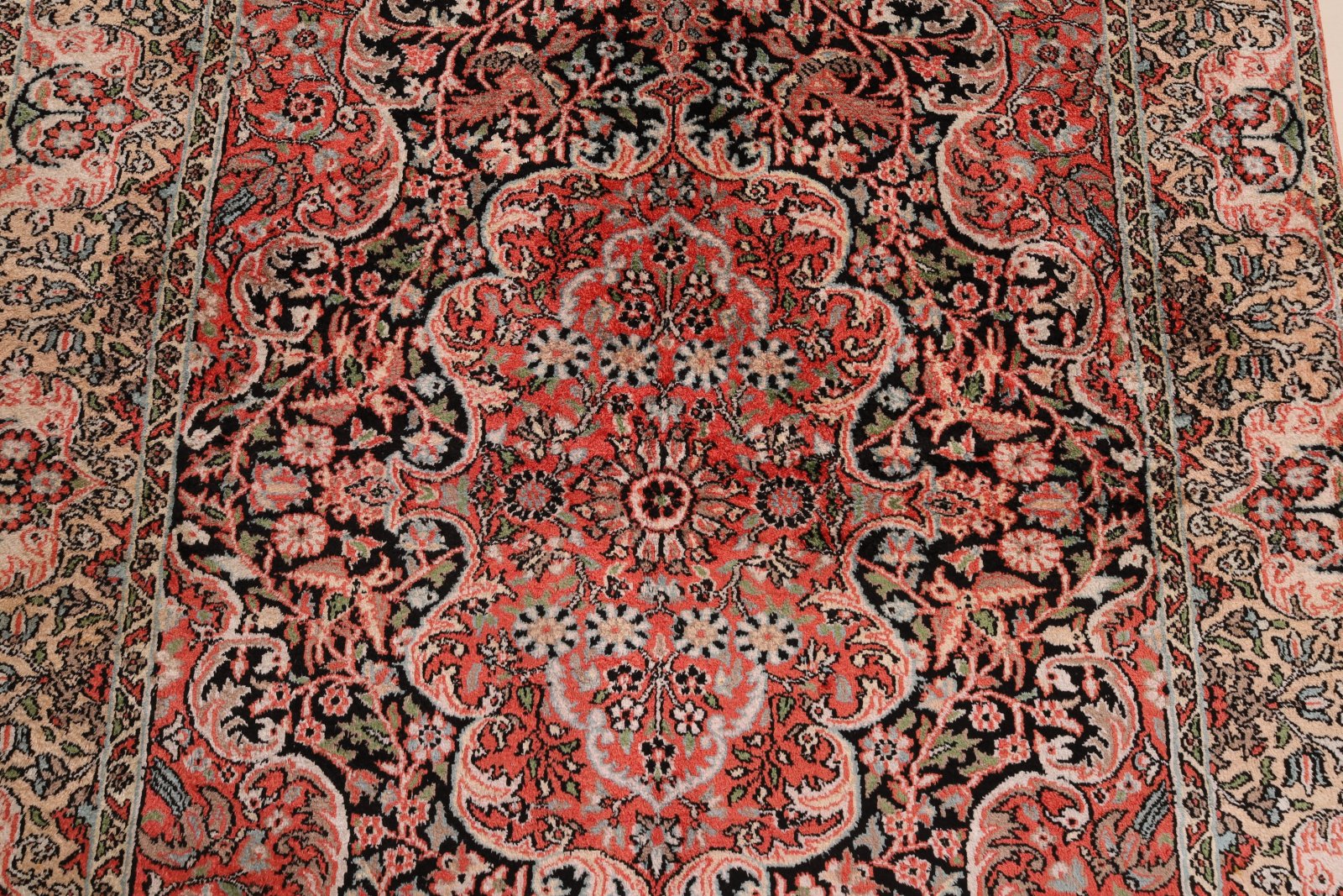 Handgeknüpfter Kashmir Orientteppich, 213 × 150 cm, Wolle