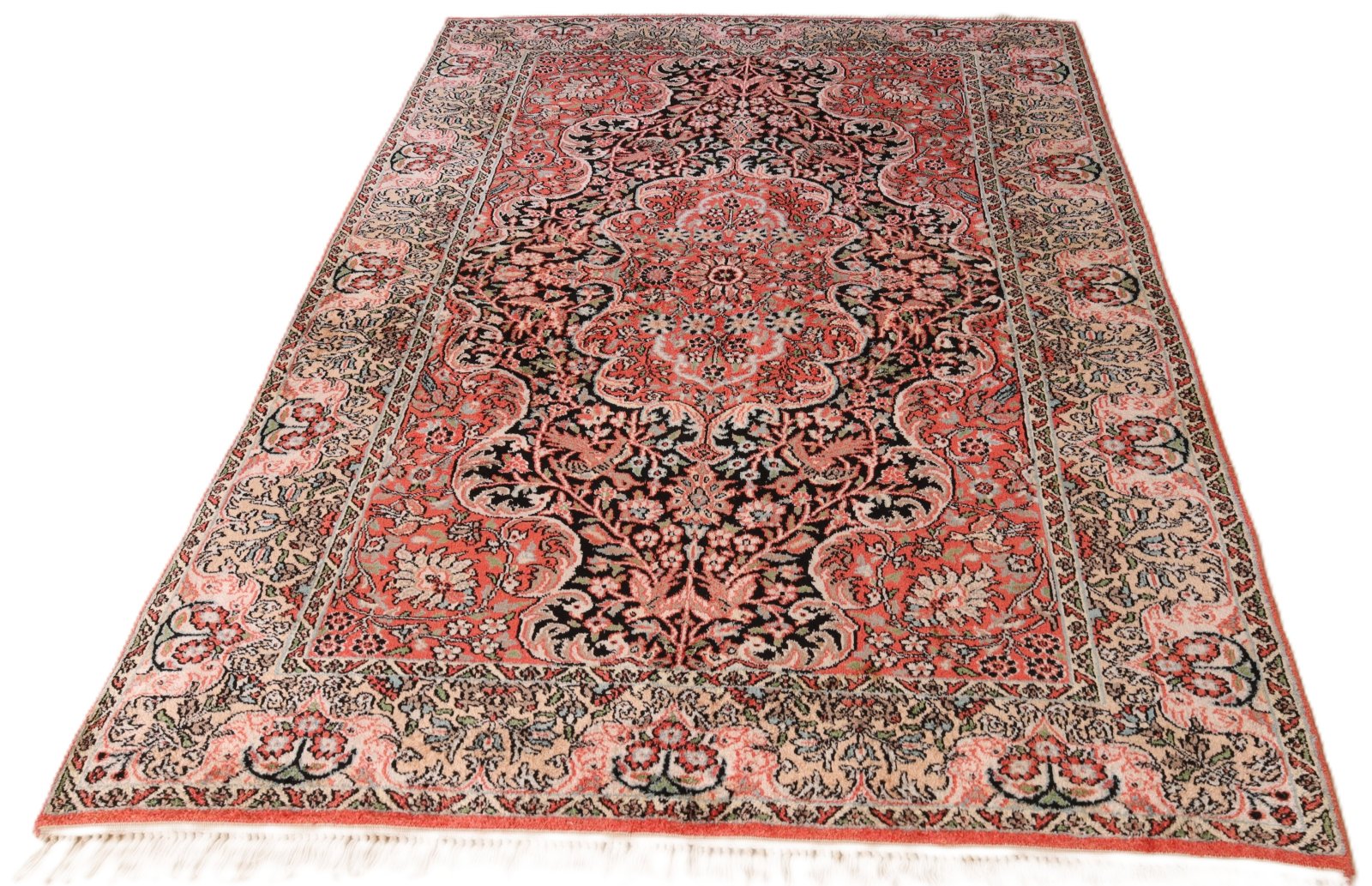 Handgeknüpfter Kashmir Orientteppich, 213 × 150 cm, Wolle