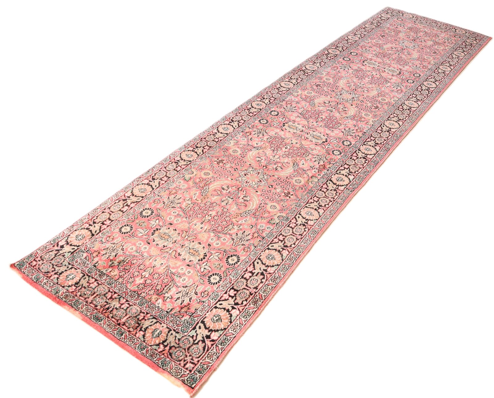 Handgeknüpfter Kashmir Orientteppich, 308 × 74 cm, Wolle