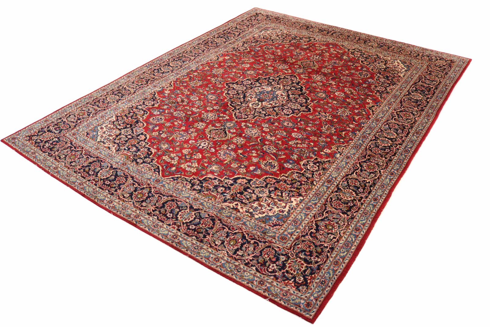 Kashan Perserteppich 380 × 284 cm aus Wolle, handgeknüpft