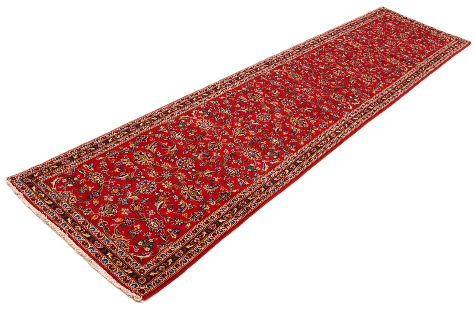Handgeknüpfter Kashan Perserteppich 407 × 100 cm