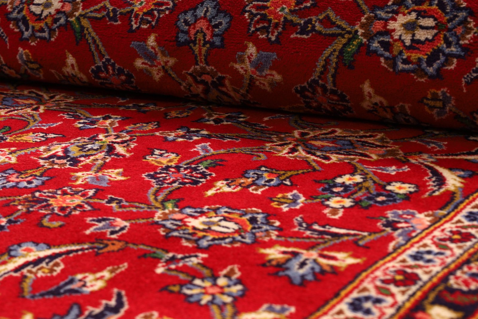 Handgeknüpfter Kashan Perserteppich 407 × 100 cm