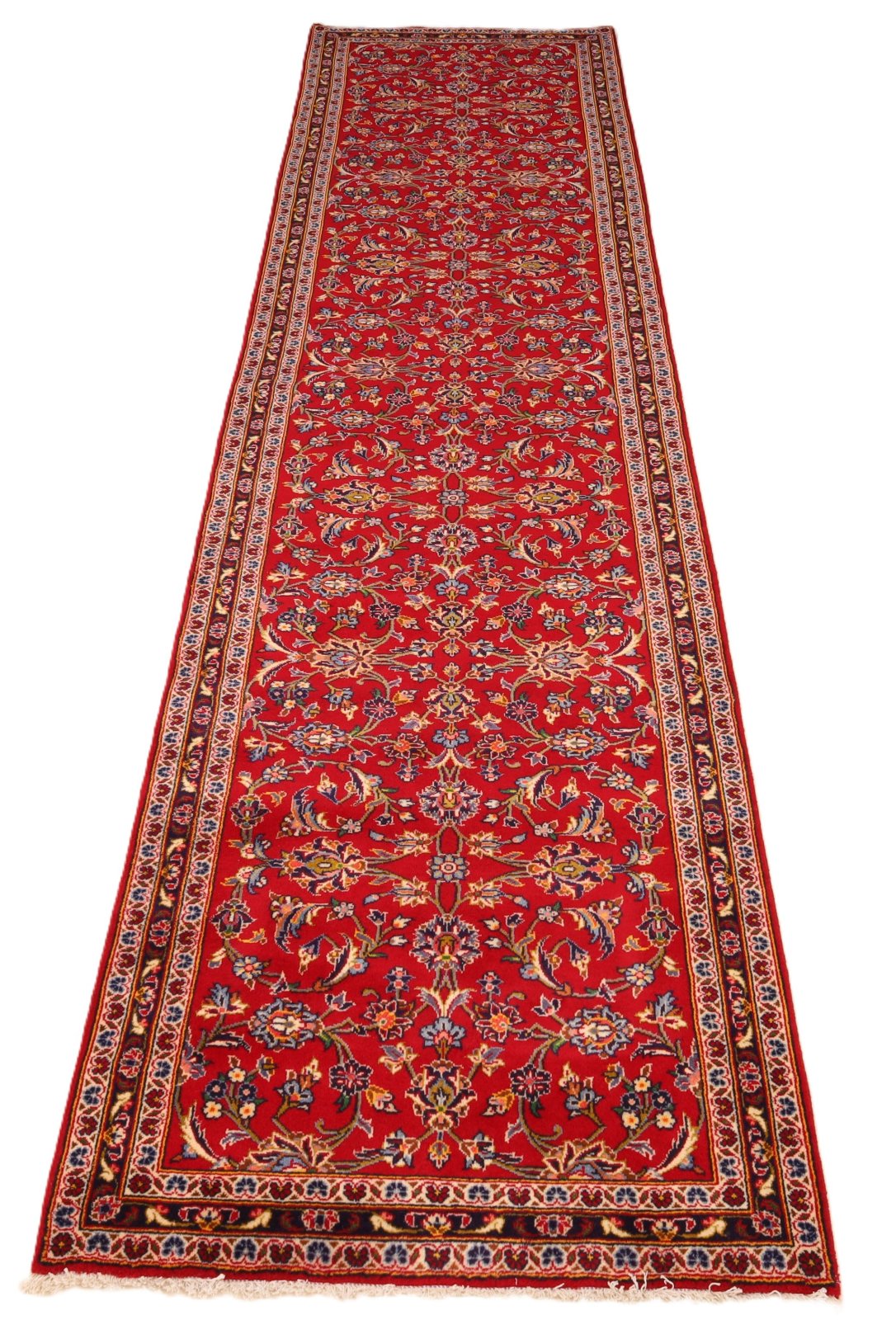 Handgeknüpfter Kashan Perserteppich 407 × 100 cm