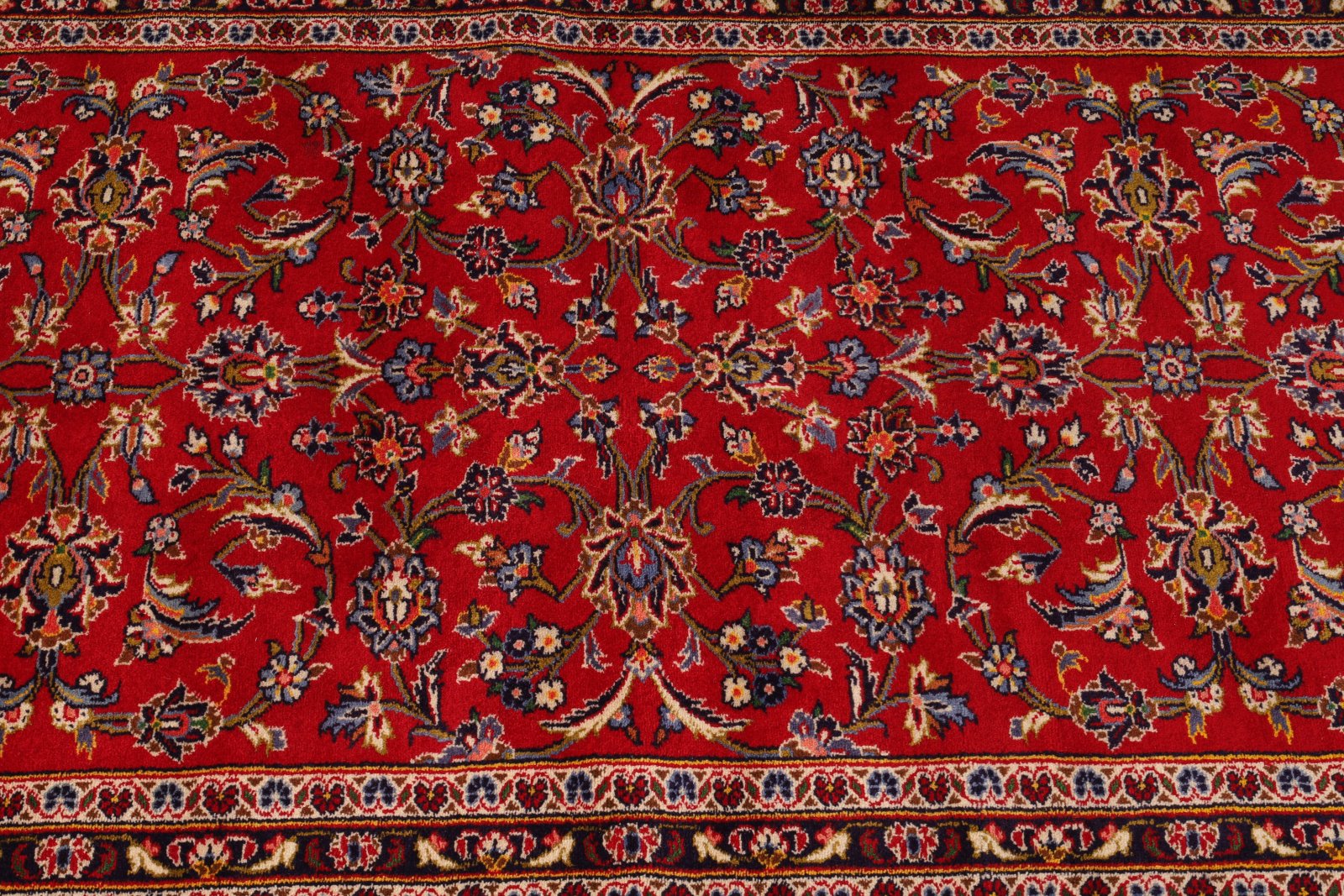 Handgeknüpfter Kashan Perserteppich 407 × 100 cm