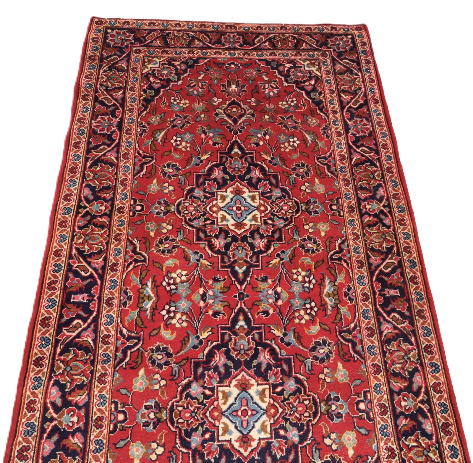 Kashan Perserteppich aus Iran, 425 × 95 cm
