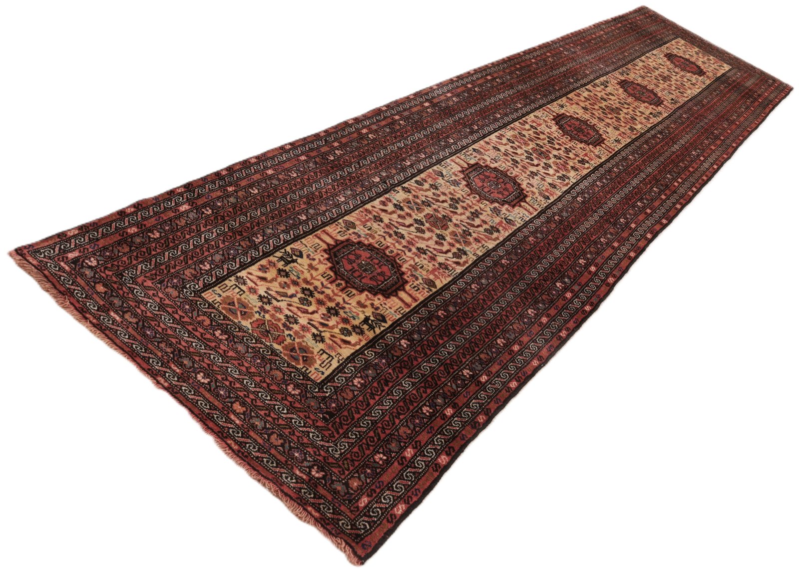 Handgeknüpfter Perserteppich 404 × 104 cm